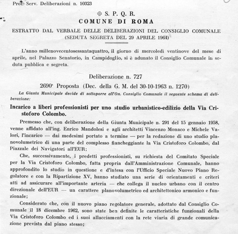 Delibera d'incarico 1964 (a)