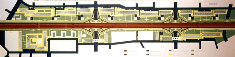 Fase studio 1964. Planimetria con viabilità