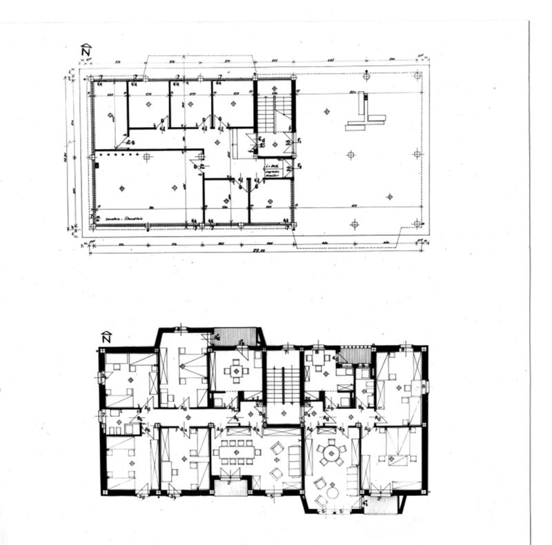 Edifici in linea. Piante