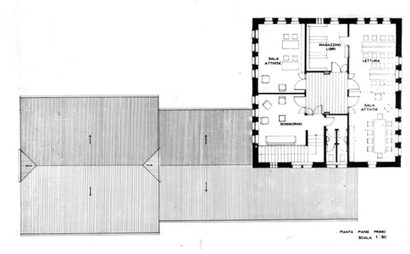 Centro sociale. Pianta piano primo