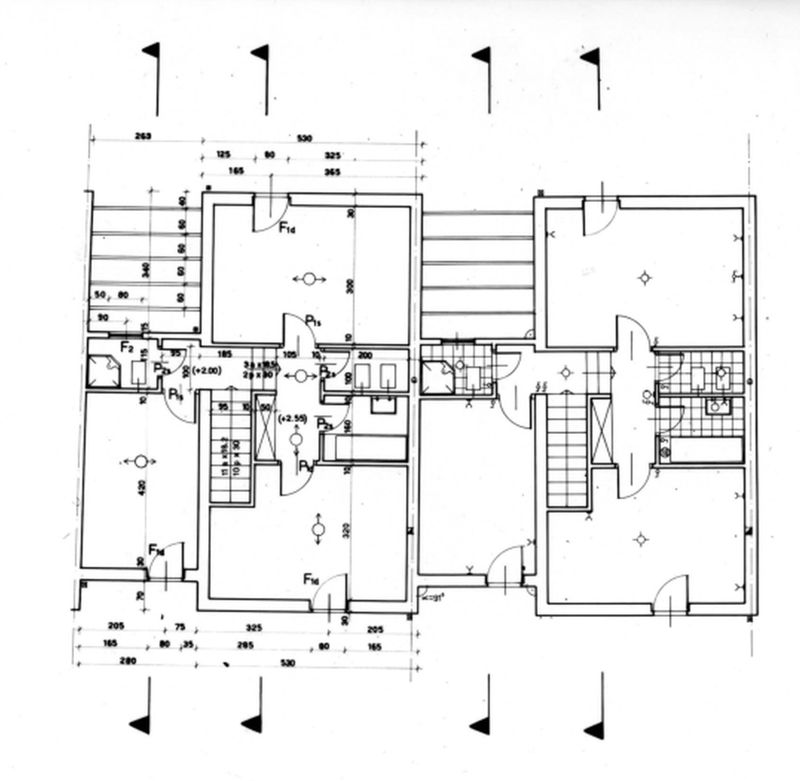 Edifici a schiera. Pianta piano primo