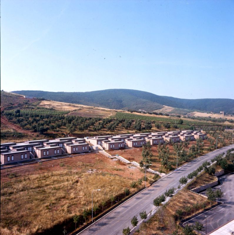 Vista abitazioni unifamiliari a schiera