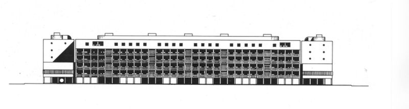 Prospetti continui edificio a corte