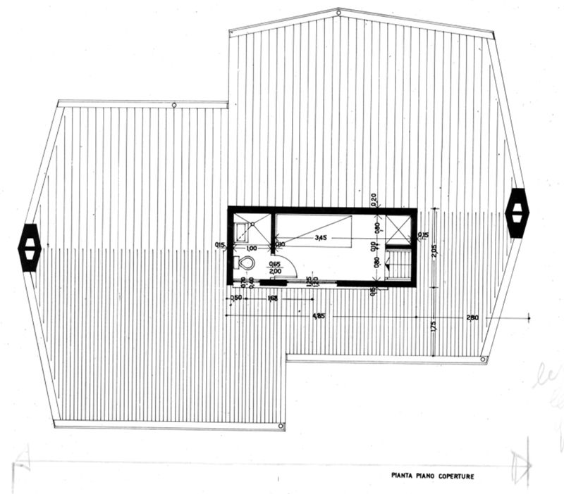 Villetta A: pianta coperture