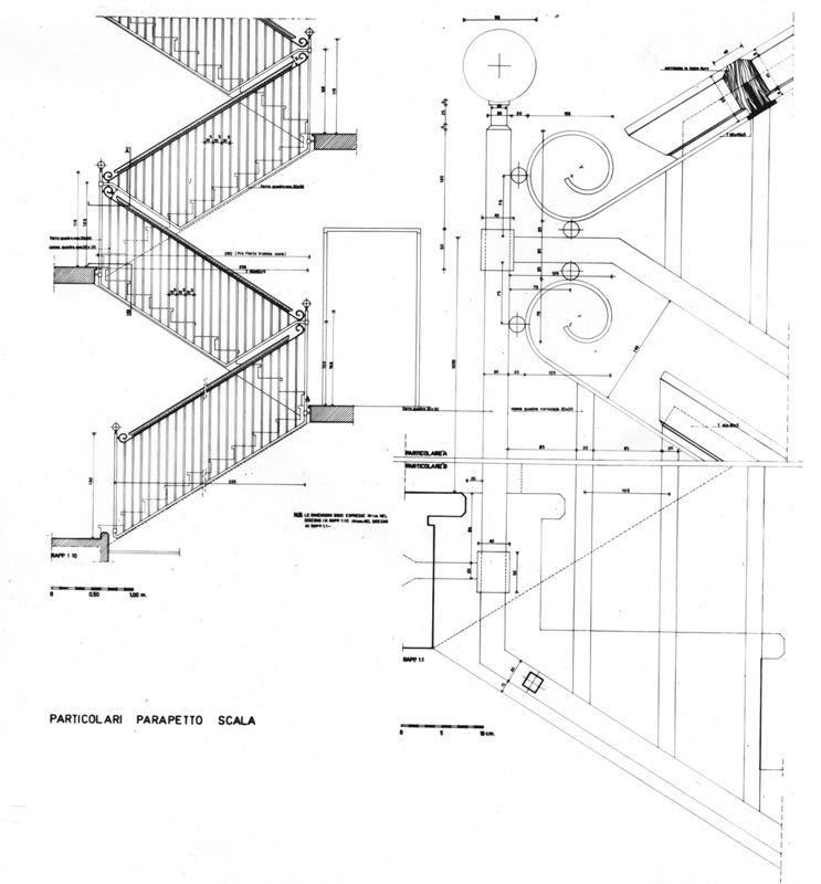 Particolare parapetto scala