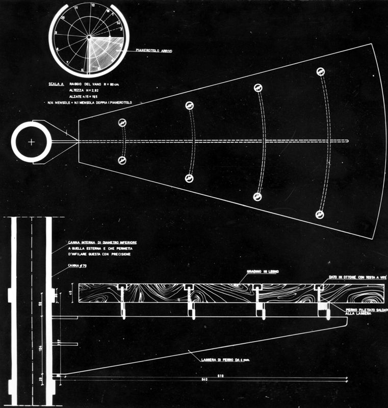 Dettagli costruttivi: scala a chiocciola