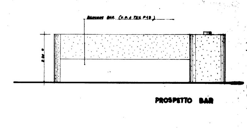 Prospetto bancone bar