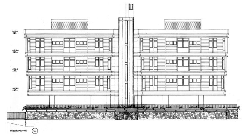 Prospetto  corpo di fabbrica A