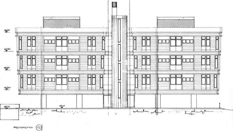 Prospetto  corpo di fabbrica B