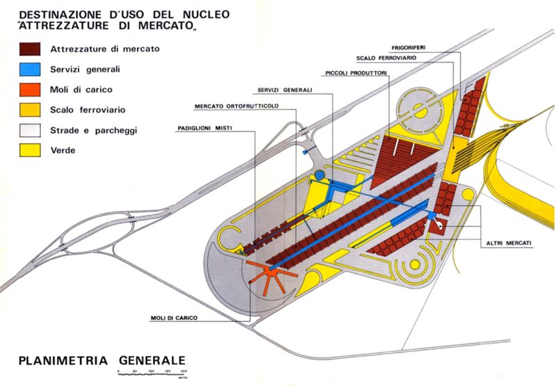 Planimetria generale attrezzature di mercato