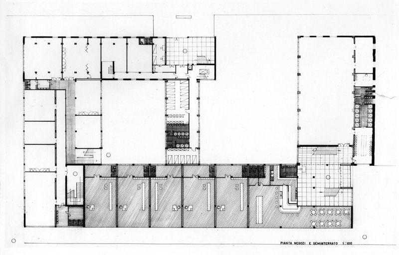 Pianta negozi e seminterrato