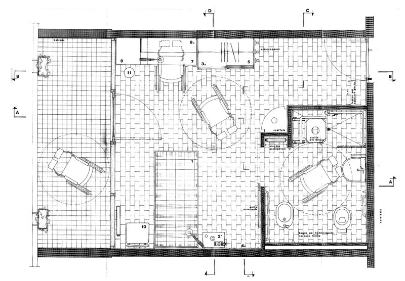 Pianta stanza handicappato