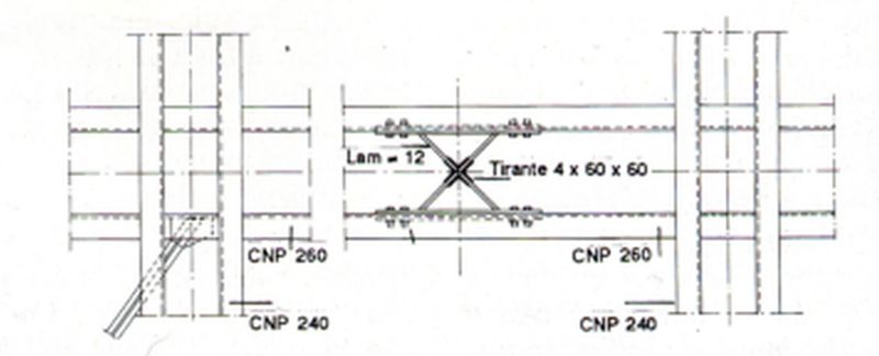 Particolare copertura e tiranti