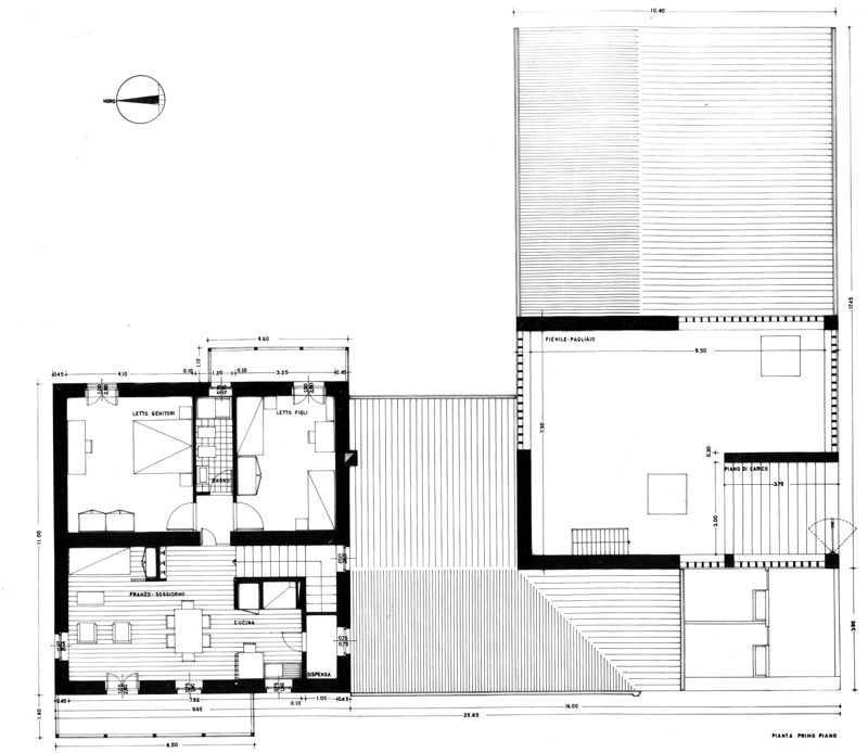 Progetto 2. Pianta piano primo