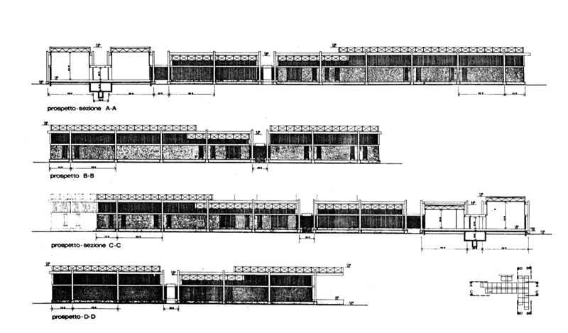 Progetto es. del settore E - Architettura. Prospetti, sezioni