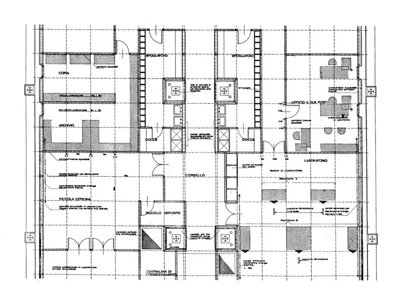 Progetto es. del settore E - Architettura. Stralcio. Pianta