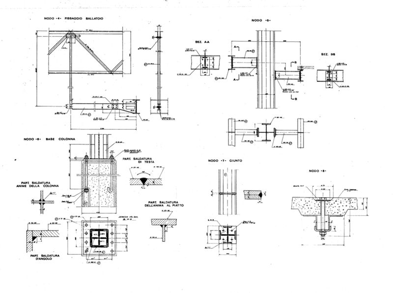Progetto es. del settore E - Strutture. Particolare nodi