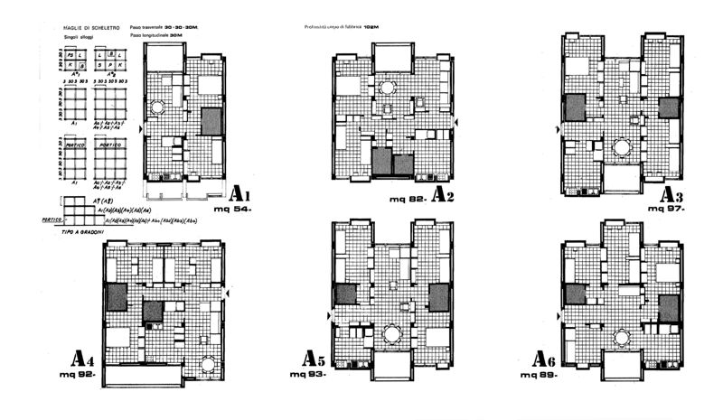 Alloggi tipo. A1-A6