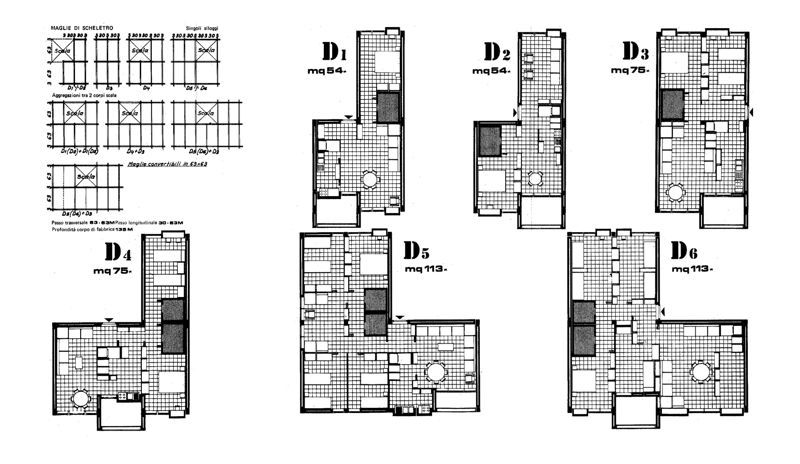 Alloggi tipo. D1-C6