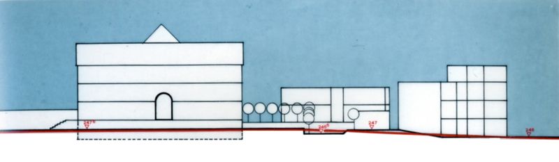 Studio di fattibilità. Studio assetto planivolumetrico. Profilo AA