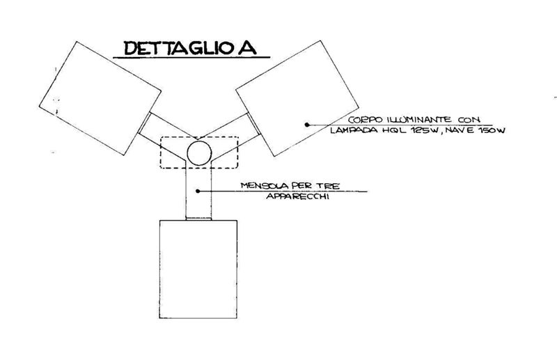 Progetto esecutivo zona operativa. Lucernario dell'atrio, particolari costruttivi